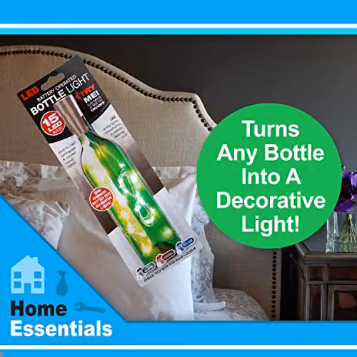 VFM e-Store White Mini LED Bottle Lights with Cork Stopper, 15 Battery Operated LEDs – 4