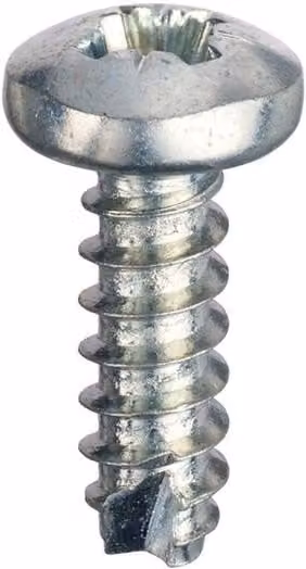 Unifix Silver Galvanised Pozi Pan Head BT Type 25 Self-Tapping Metal Screws, Box of 1000