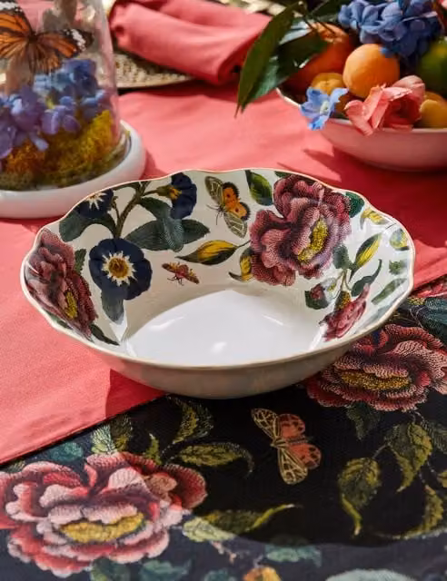 Spode Creatures of Curiosity Multicolour and Gold Floral Bone China Serving Bowl