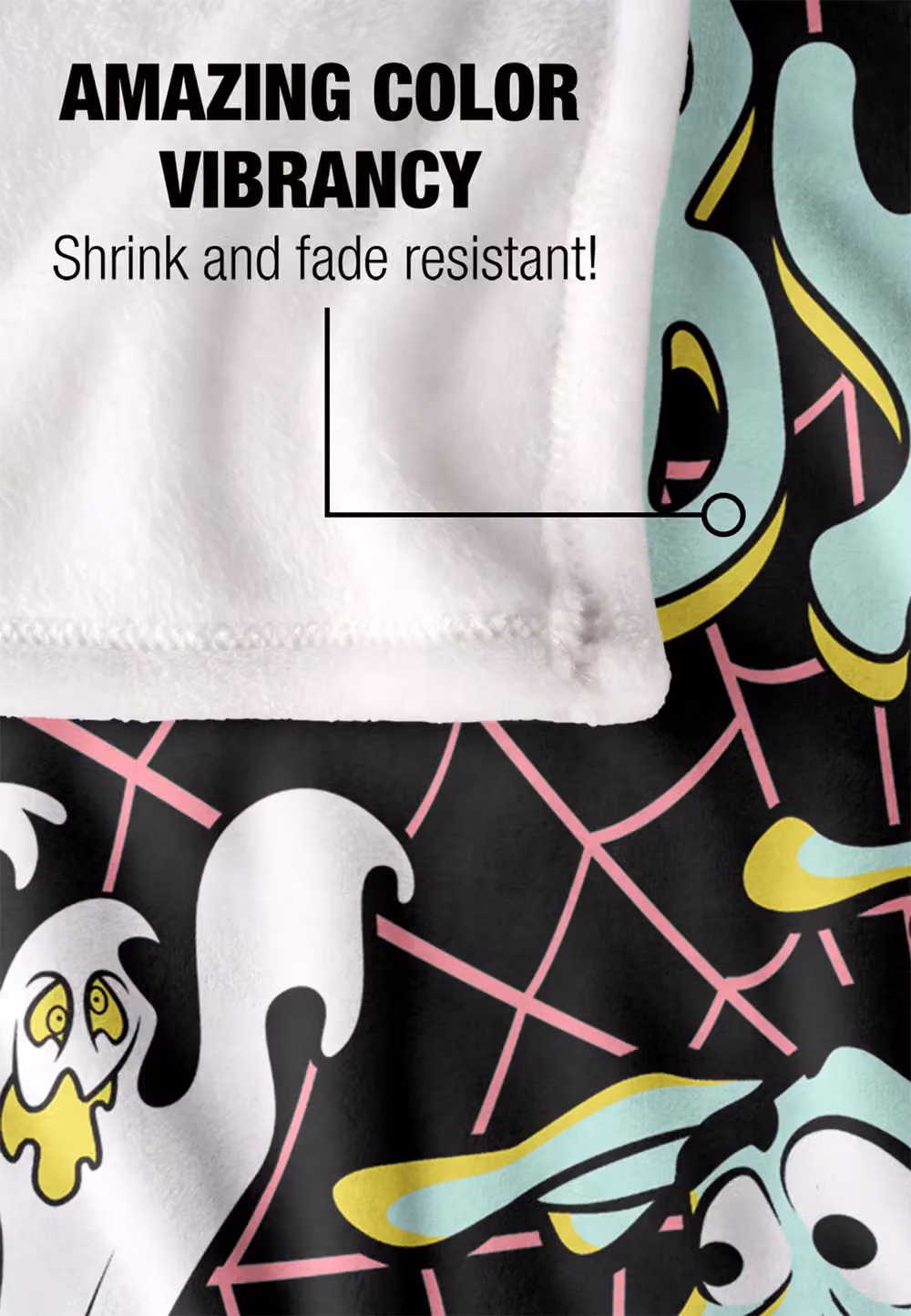 LOGOVISION Scooby Doo Spooky Ghosts Super Soft Fleece Throw Blanket, Multicolour, W/D/H: 152 x 127 x 1 cm – 4