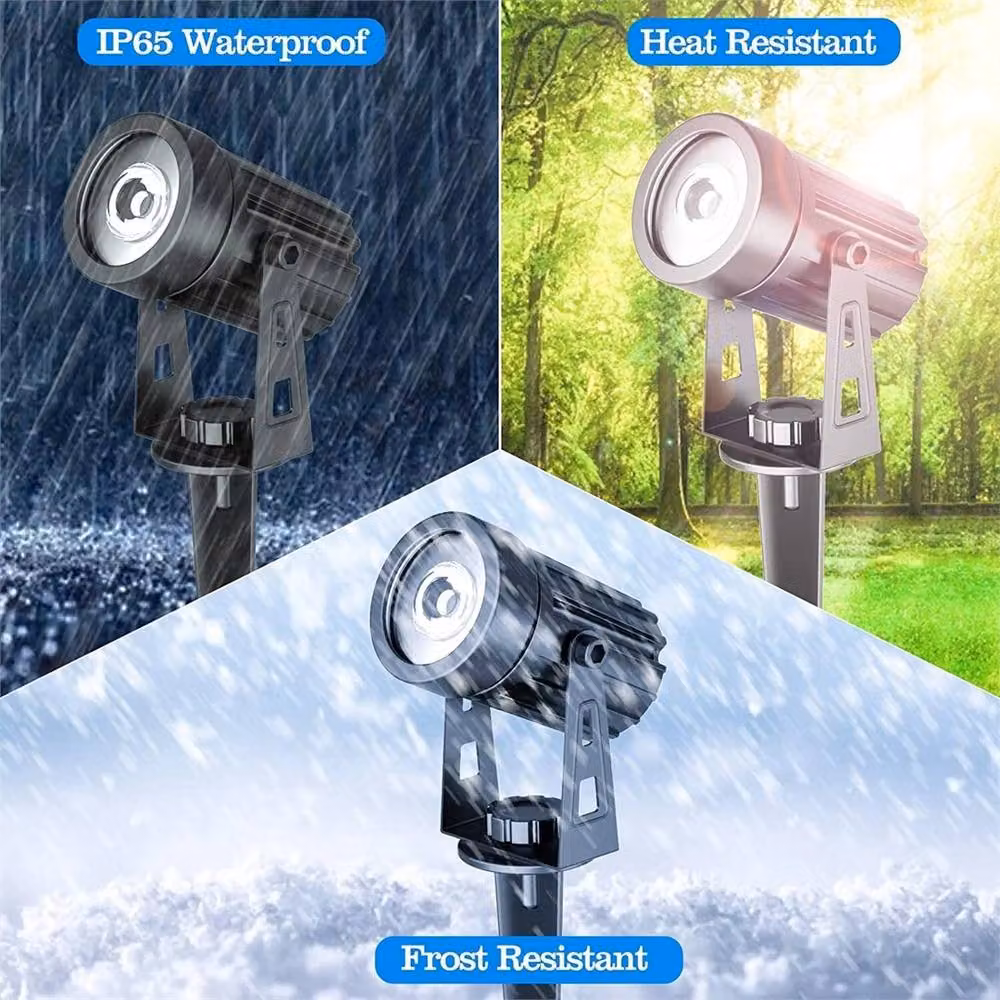 Nordara 2-in-1 Solar LED Spot Lights, Black, IP65 Waterproof with Dusk Sensor and Ground Spike – 3