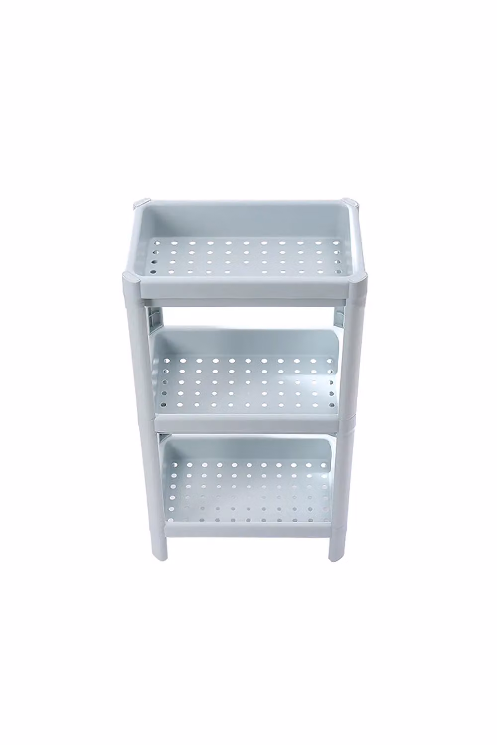 Living and Home 3-Tier Freestanding Plastic Corner Storage Rack in Blue for Bathroom and Kitchen – 2