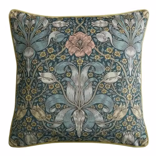 William Morris at Home Spring Thicket Floral Velvet Microfibre Filled Cushion, W/D/H: 43 x 43 x 43 cm, Multicolour – 2