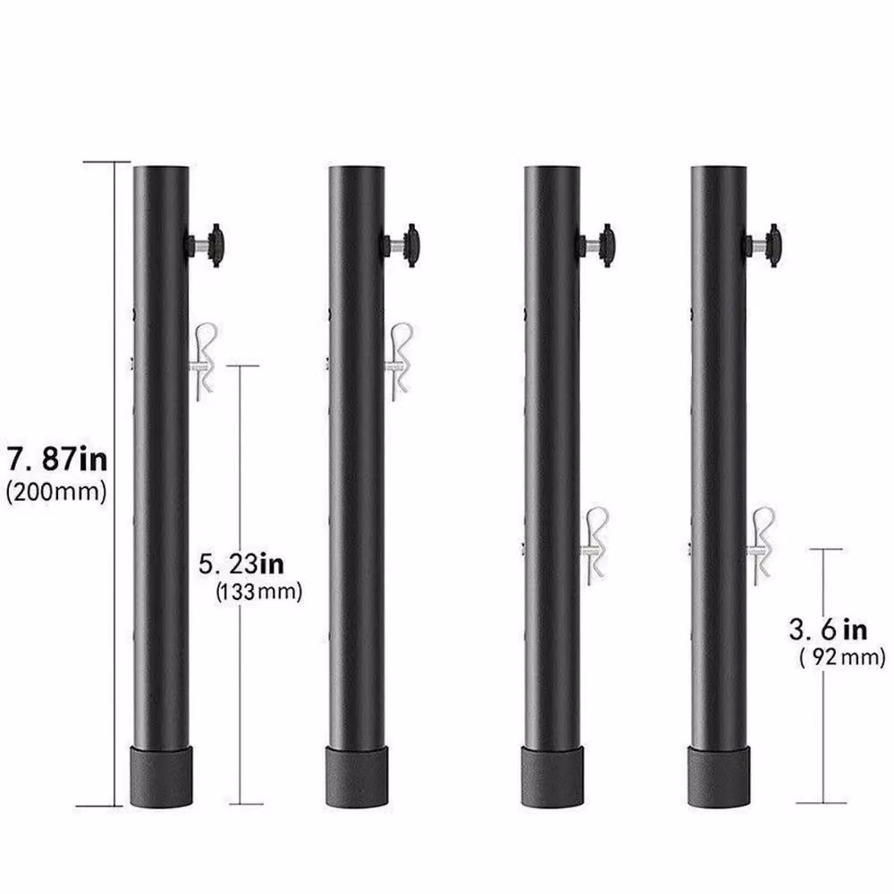PAWNORA 4-Piece Folding Table Leg Extenders, Black, Height: 20 cm – 2