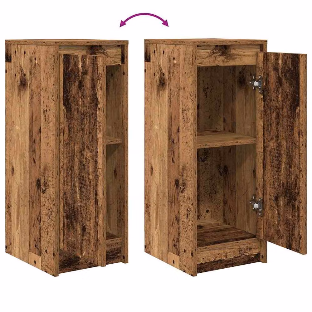 Berkfield Home Rustic Old Wood Sideboard in Brown, W/D/H: 29.5 x 34 x 76 cm – 4