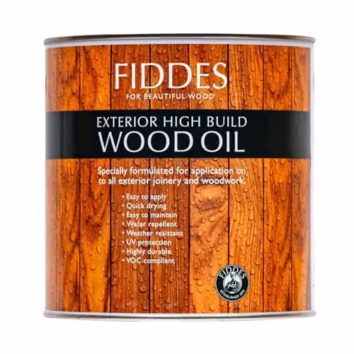 Fiddes Brown Exterior High Build Wood Oil with UV Protection, 1 Litre