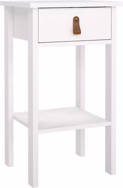 Furniture To Go Barcelona Modern Bedside Table with 1 Drawer in White