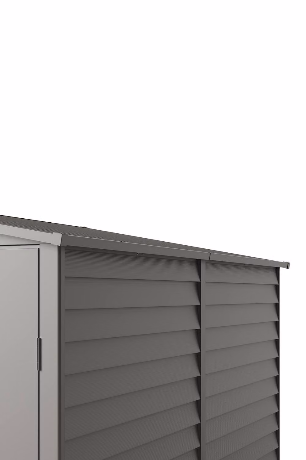 Living and Home Modern Steel Outdoor Storage Shed in Light Grey, W/D/H: 270.0 x 201.6 x 133.7 cm – 5
