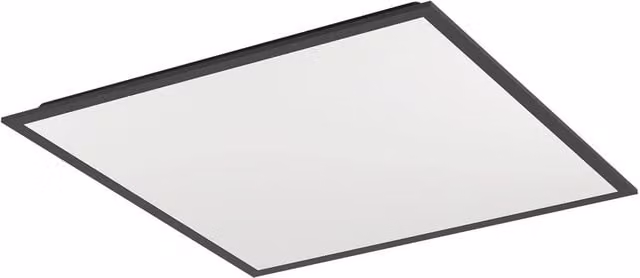 Loops Modern Black Square LED Ceiling Light with Included Bulb