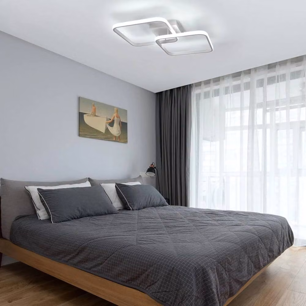 Kelvenix Modern Dimmable LED Ceiling Light in White with Remote Control and Timer – 2