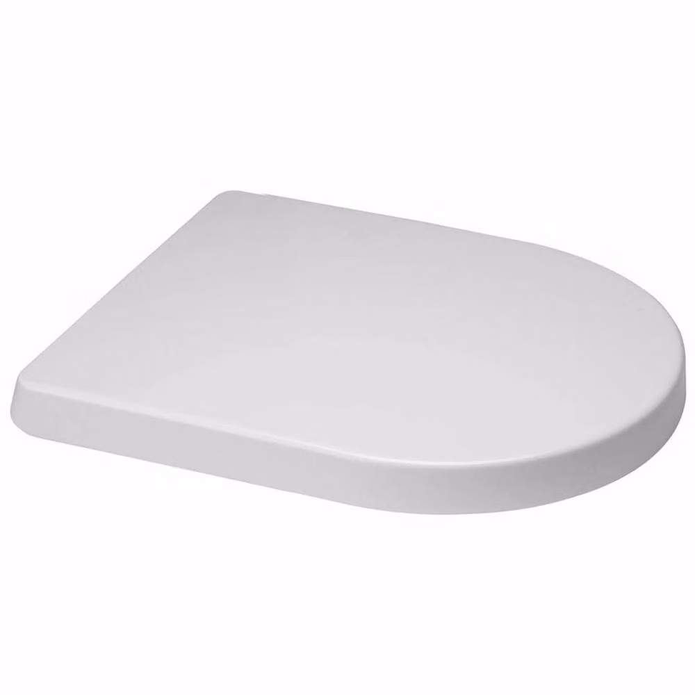 SPETLEK D-Shaped Luxury White Plastic Toilet Seat with Soft Close and Quick Release Function – 2