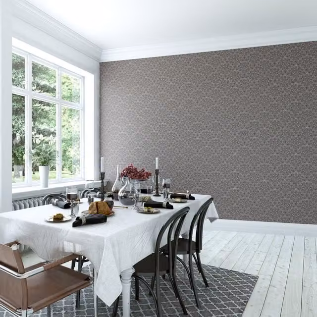 Hoopla Walls Deco Fan Wallpaper in Black and Grey