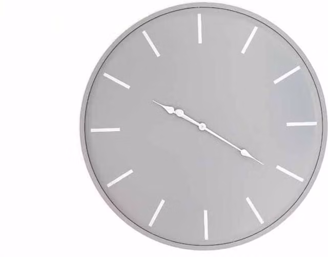Lemon Pavilion Furniture and Decor Karlsson Large Modern Metal Wall Clock in Grey, W80 x H80 cm