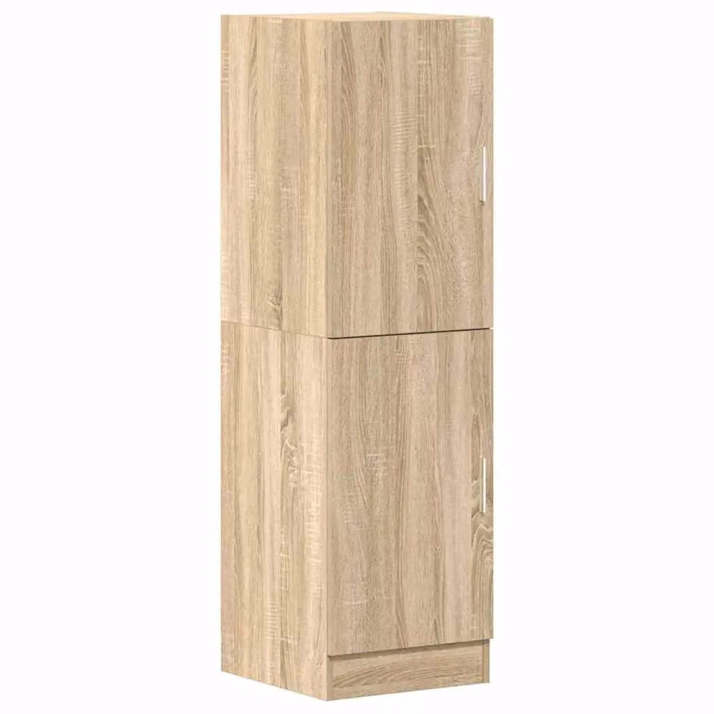 Berkfield Home 2 Piece Modern Wall Mounted Kitchen Cabinet Set in Brown Sonoma Oak Engineered Wood – 3