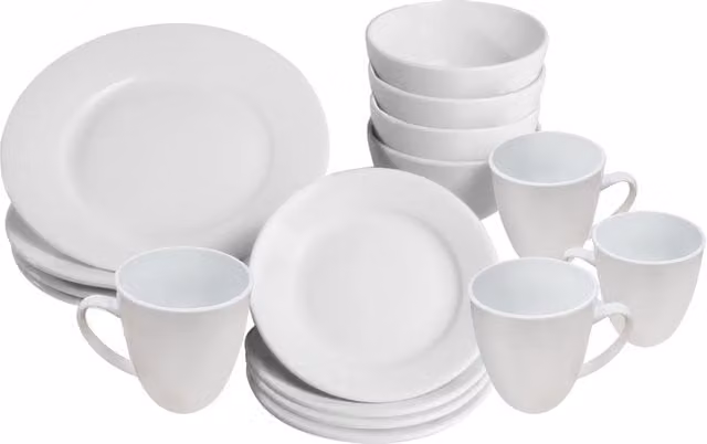 Maison & White 16 Piece White Porcelain Dinner Service Set