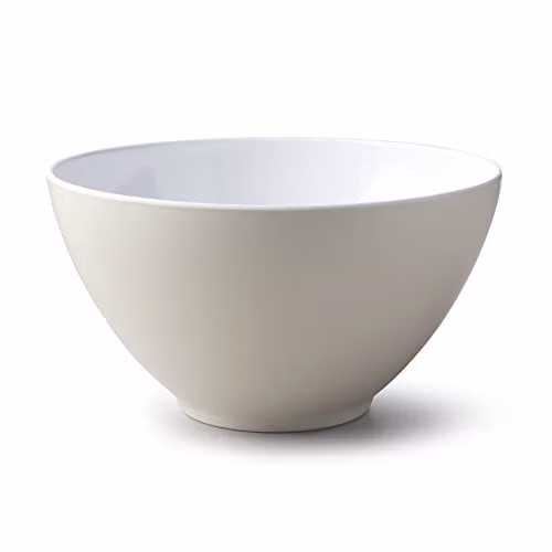 Zeal Melamine Salad Bowl in White or Beige, Diameter: 26 cm