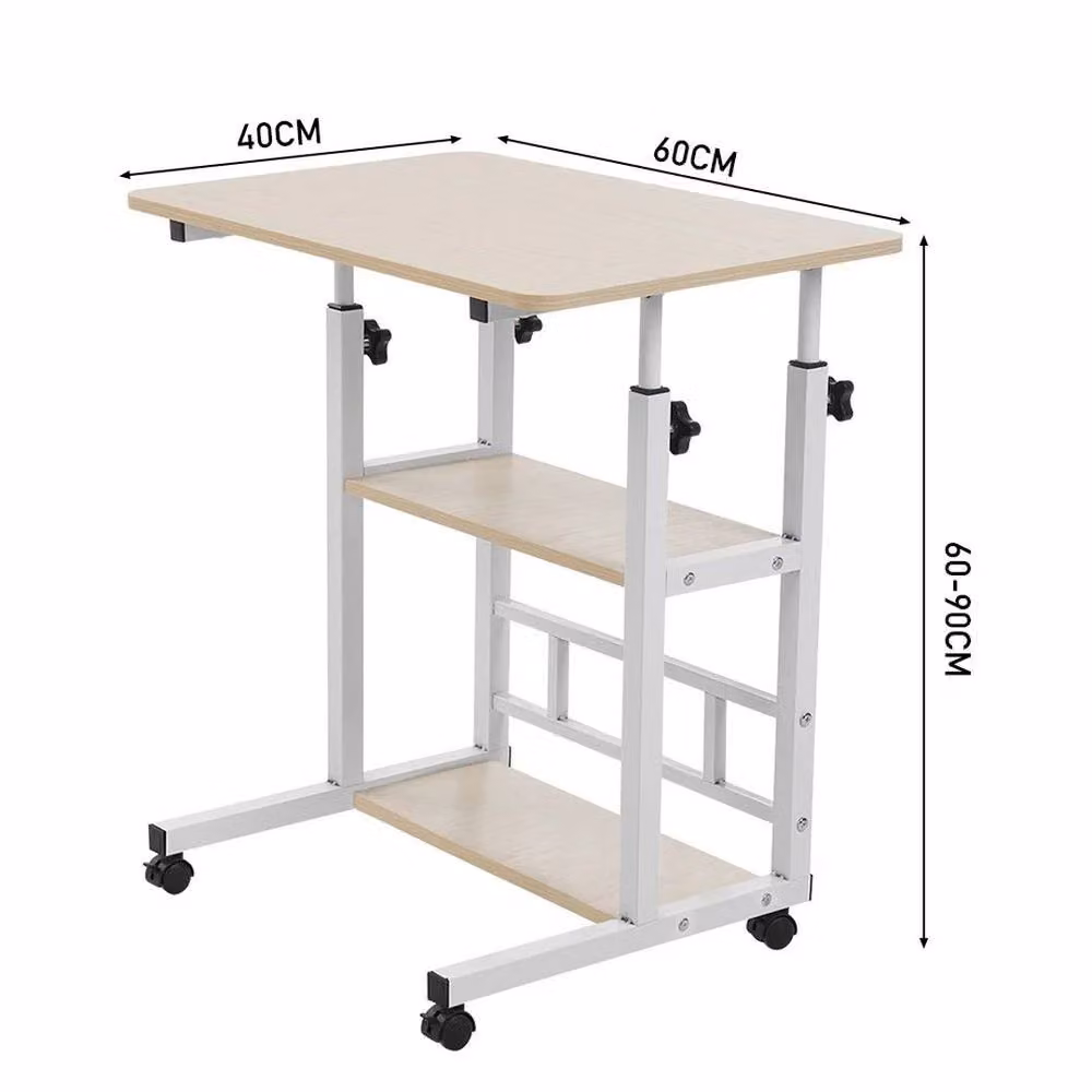 EONLION Adjustable Portable Laptop Table in Natural Wood Colour, Width: 100 cm – 2