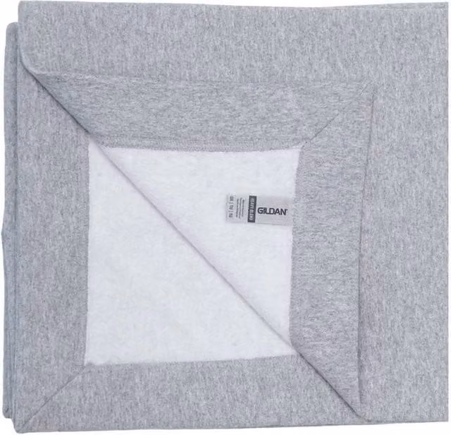 Gildan Heavy Blend Grey Fleece Stadium Blanket for Adults