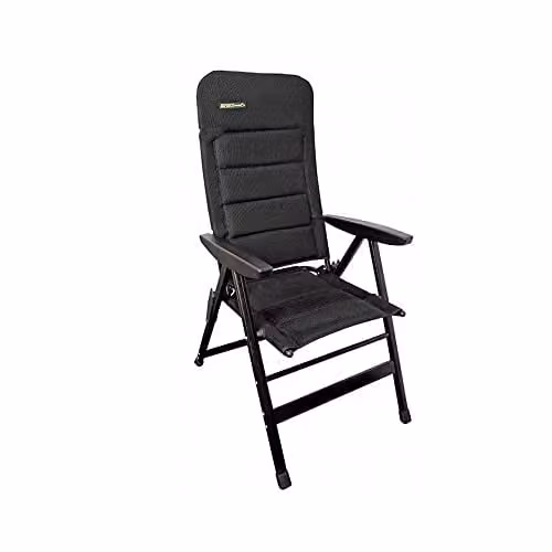 Outdoor Revolution Turin Alu Air Mesh Chair in Black with Powder Coated Aluminium Frame and Armrests