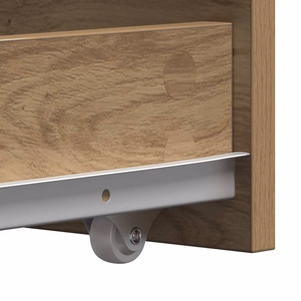 Berkfield Home Narrow Bathroom Cupboard with Wheels in Artisan Oak Brown, W/D/H: 21.5 x 50 x 60 cm – 3