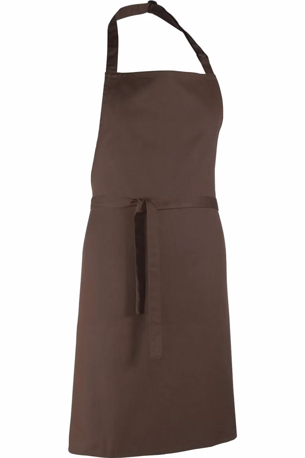 Premier Colours Poly Cotton Professional Bib Aprons, Pack of 2, Brown – 2