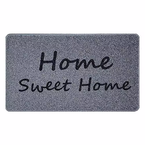 Nicoman Home Sweet Home Novelty Graphic Door Mat, Grey, W: 75 cm, D: 45 cm – 3