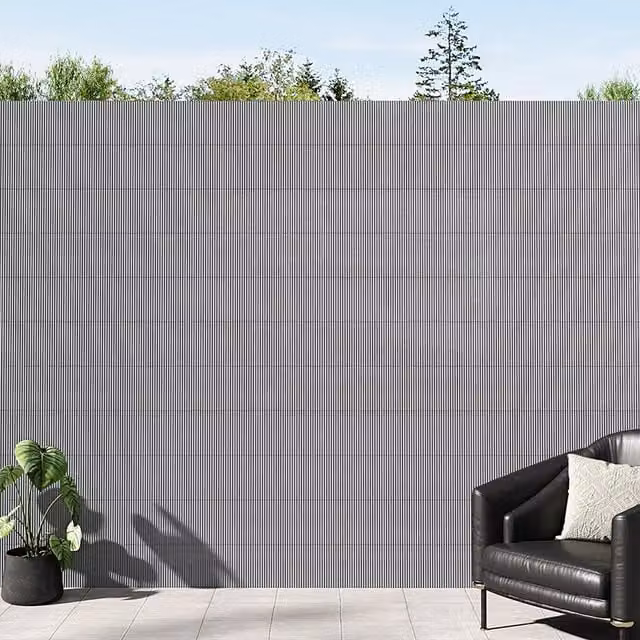 Breeins Semi-Transparent Mat Privacy Fence in Grey, W: 300 cm, H: 300 cm