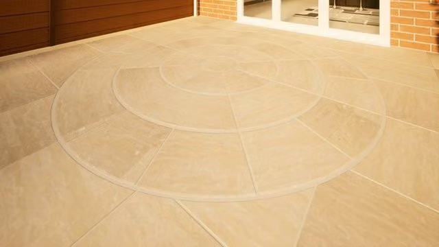 PBSL Group Raj Green Sandstone Circular Paving, Diameter: 280 cm