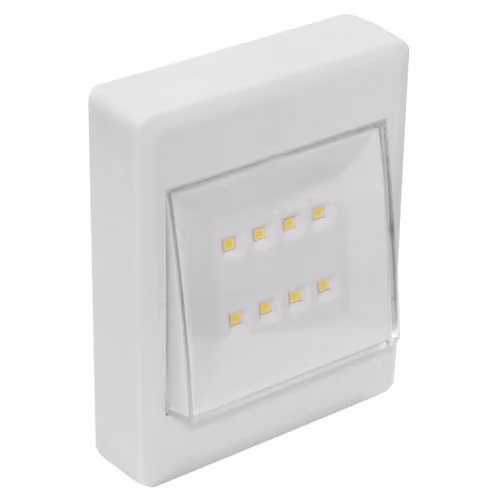 mysmartbuy 2 COB Wireless LED Light with Switch, 200 Lumen Portable Battery Powered White Wall Mountable Lighting, H11 x W7.5 x D3 cm