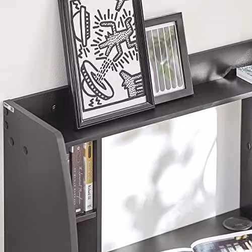 SoBuy FWT18-SCH Wall-Mounted Floating Computer Desk for Home Office, Black, W/D/H: 82 x 39 x 60 cm – 5