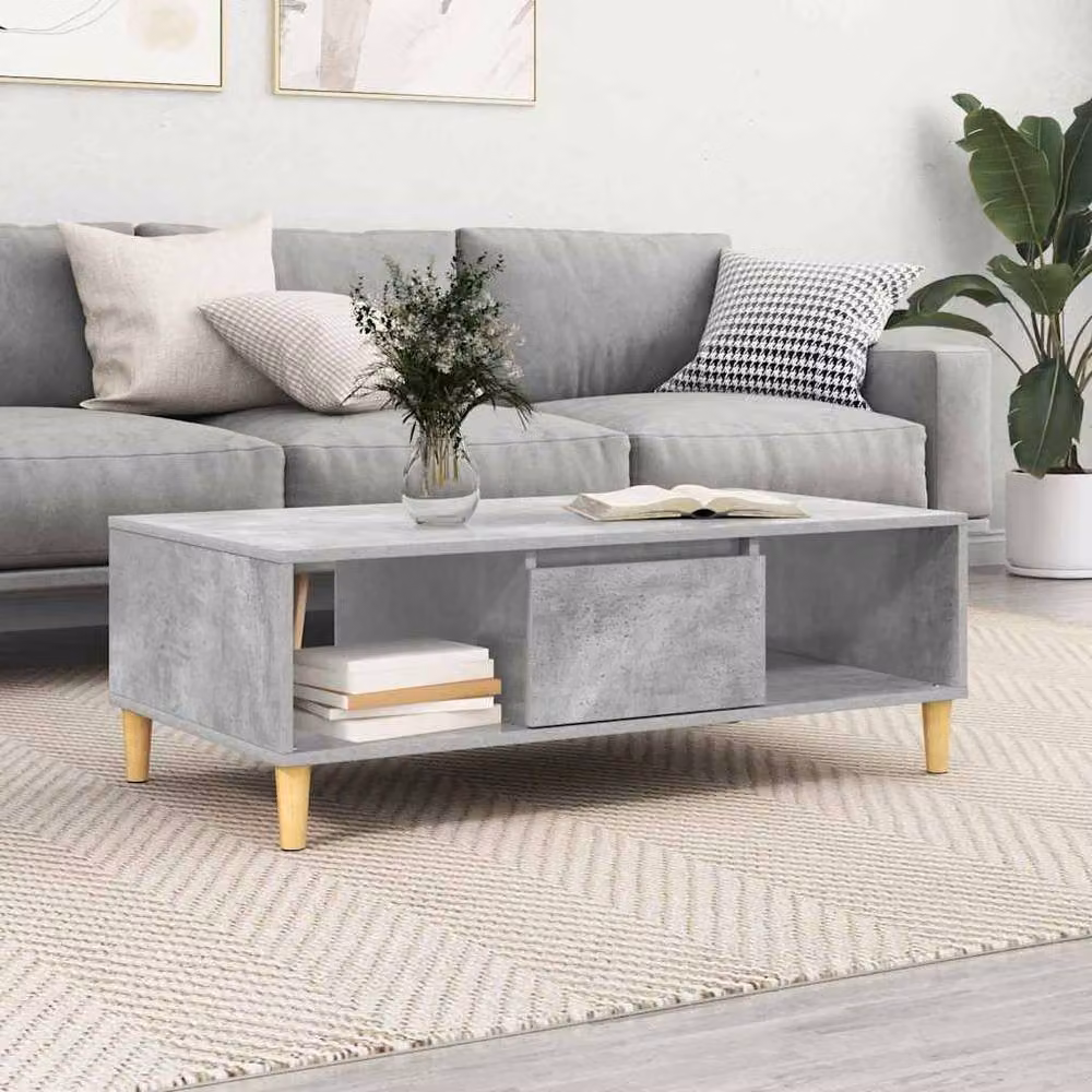 Berkfield Home Storage Unit with Door in Concrete Grey Engineered Wood – 2