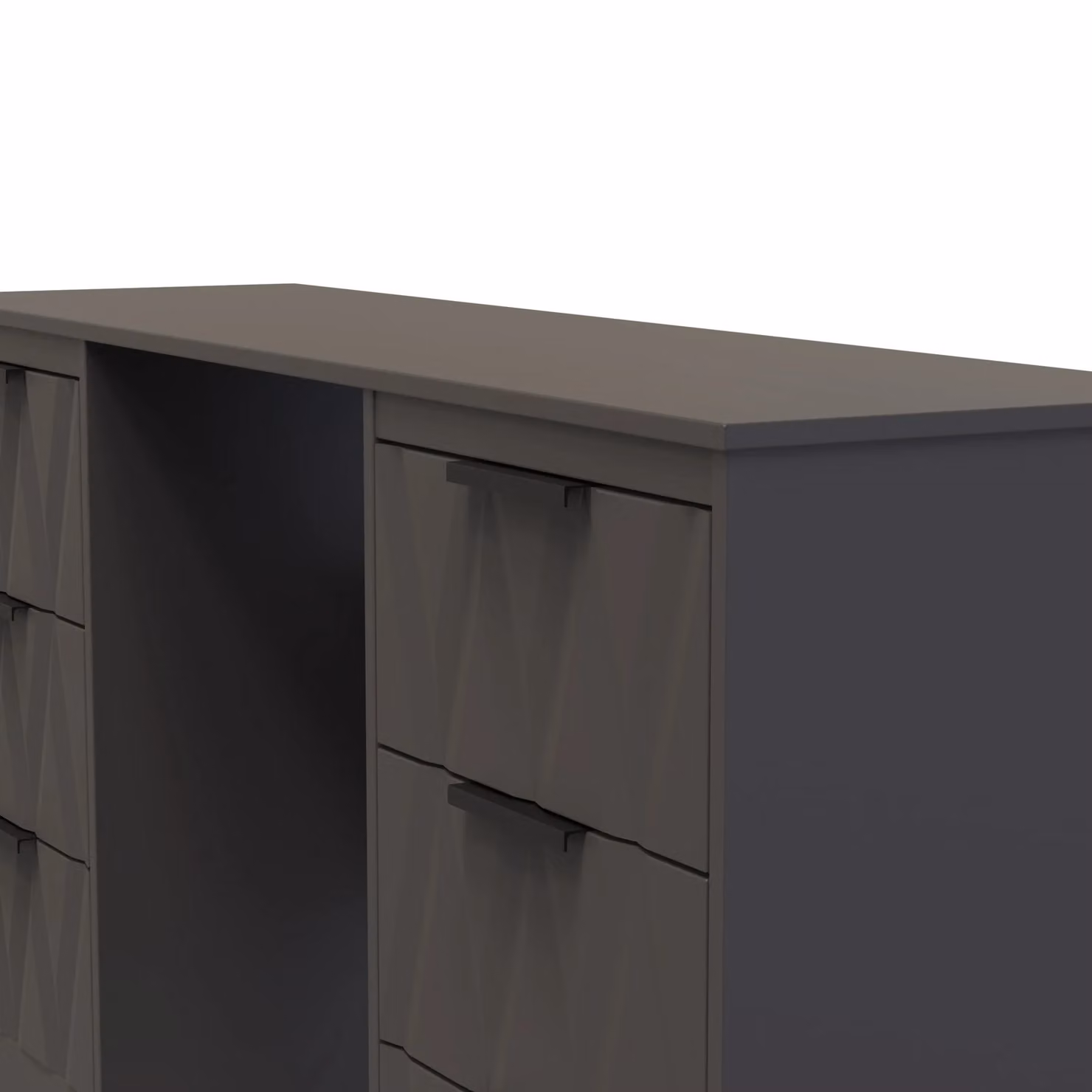 Ready Assembled 2 U Washington 6 Drawer Kneehole Desk in Dark Grey – 3