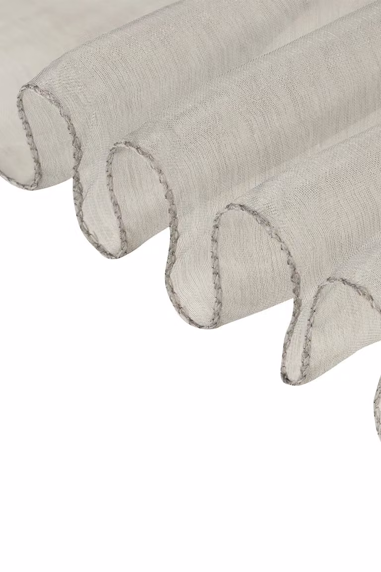 Neel Blue Organza Chair Sashes in Silver for Party Decoration, W: 17 cm, L: 280 cm