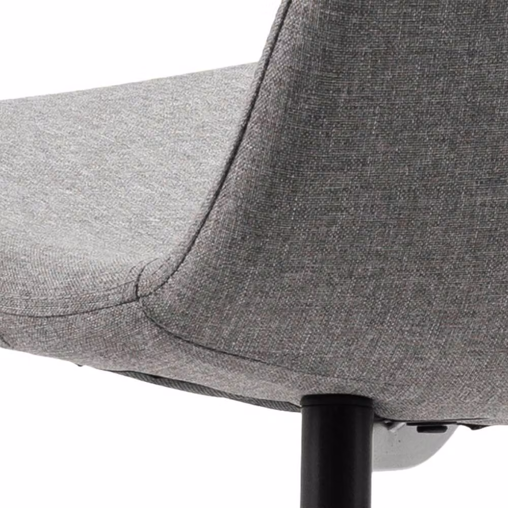 Wyld Haus Venice Set of 4 Grey Fabric Dining Chairs with Black Metal Legs H 84 cm x W 44.5 cm x D 56 cm – 3