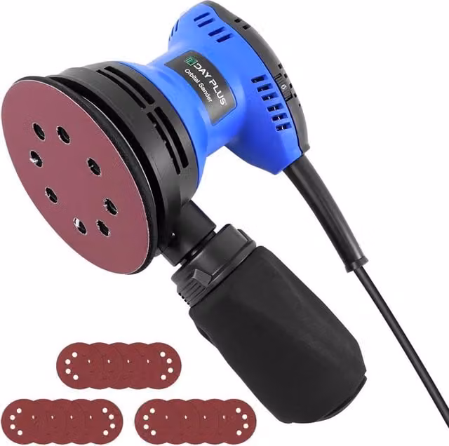 VOGREX Electric Random Orbital Sander with 6 Speeds in Blue and Multicolour – 1
