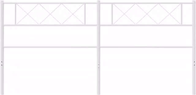 Berkfield Home White Metal Geometric Headboard
