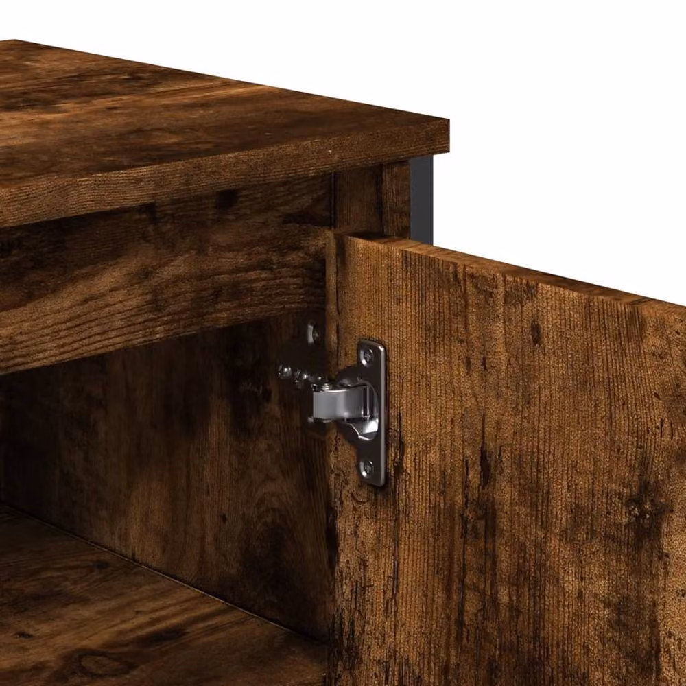 Berkfield Home Modern Freestanding Bathroom Sink Cabinet in Smoked Oak, W/D/H: 91 x 35 x 60 cm – 5