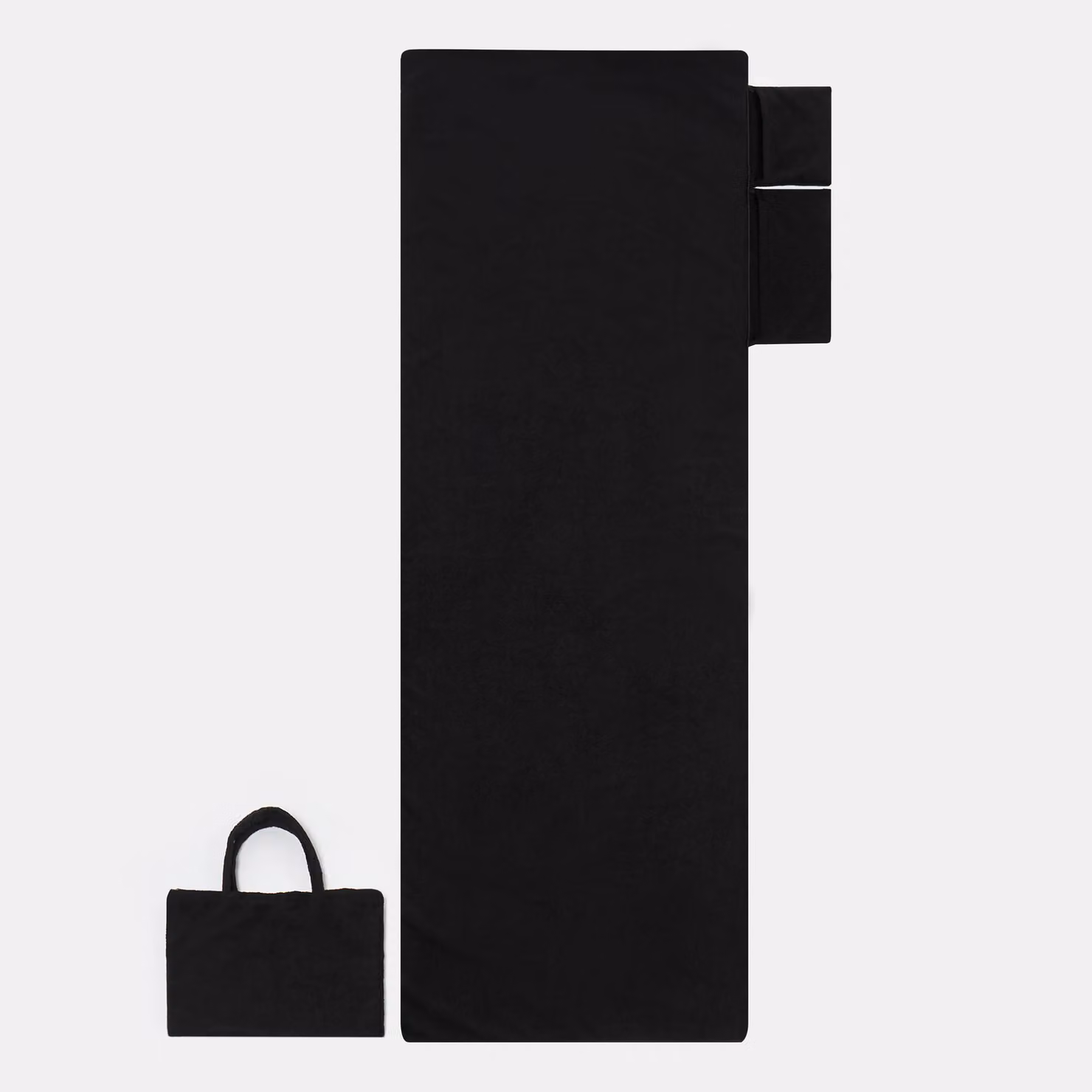 OHS Microfibre Quick Drying Absorbent Beach Towel with Bag, Black – 10