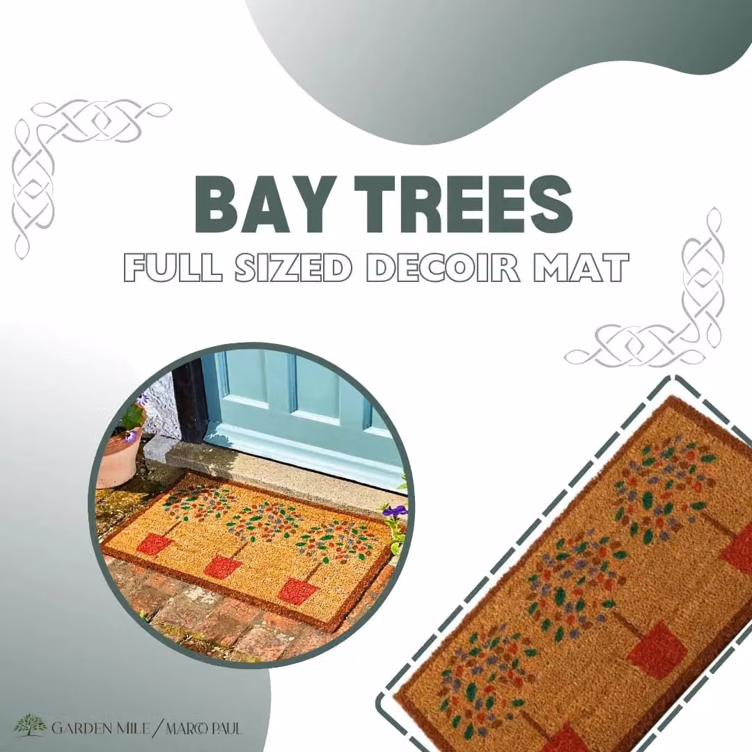 Marco Paul Non Slip Coir Door Mat in Multicolour Floral Design, W: 75.0 cm, D: 45.0 cm – 4