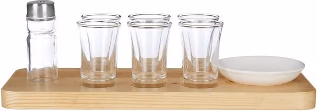 Orsina Six Shot Glass Set in Transparent White