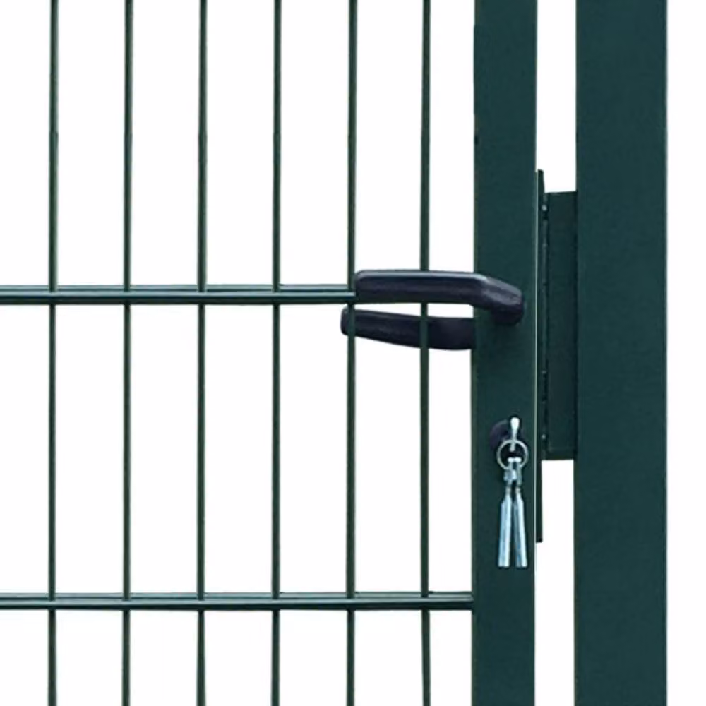 Berkfield Home Single 2D Steel Swing Fence Gate, Green, W: 106 cm, H: 230 cm – 3