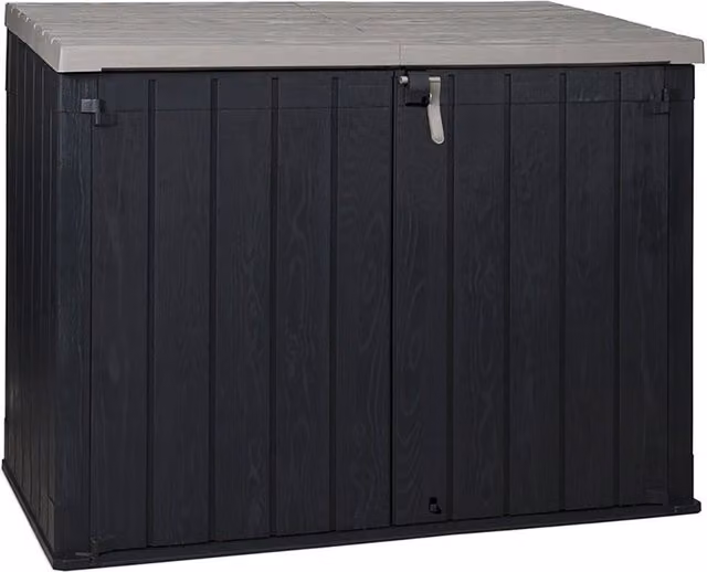 TOOMAX Universal Low Cabinet Garden Storage Box in Anthracite, Black and Grey, W/D/H: 178 x 140 x 109 cm – 1