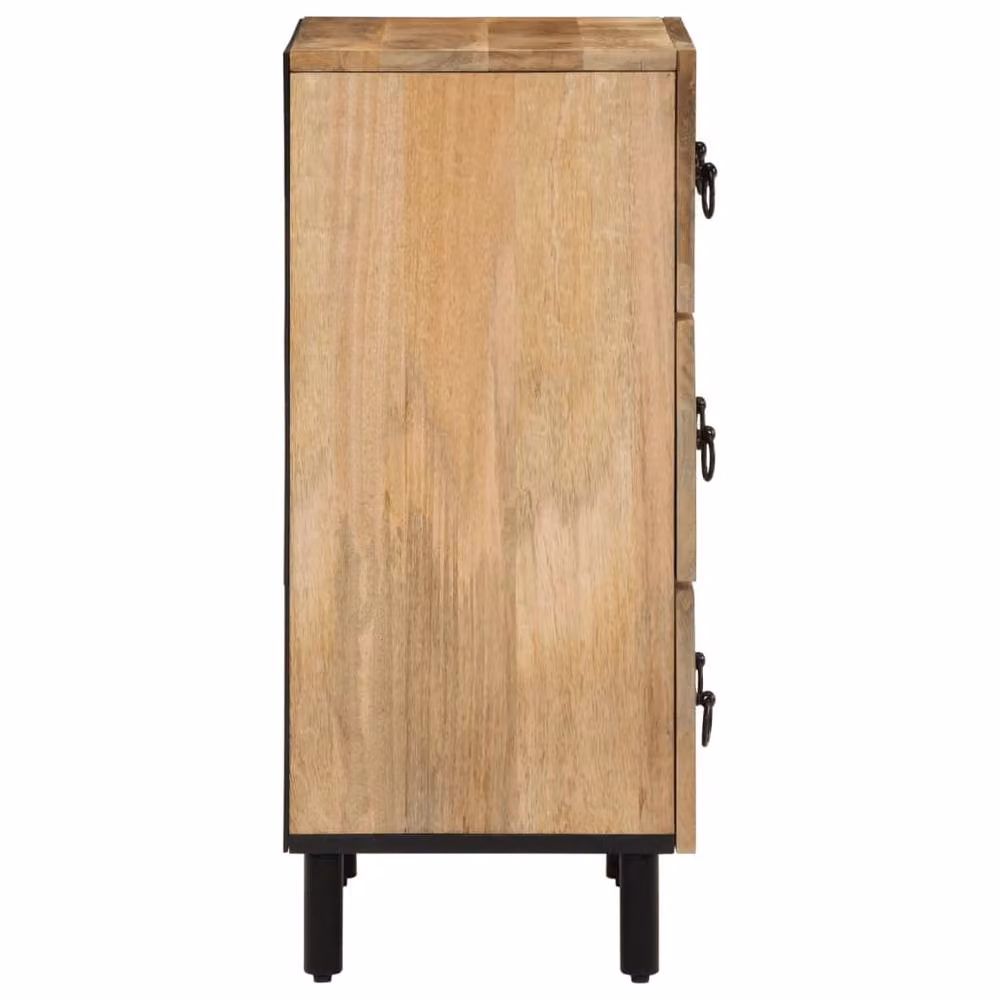 Berkfield Home Side Cabinet in Brown Solid Mango Wood, W/D/H: 60 x 33 x 75 cm – 3