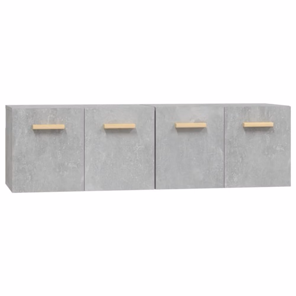 Berkfield Home Wall Mounted Cabinets, 2 Piece Set, Concrete Grey, W: 60 cm, D: 36.5 cm, H: 35 cm – 2