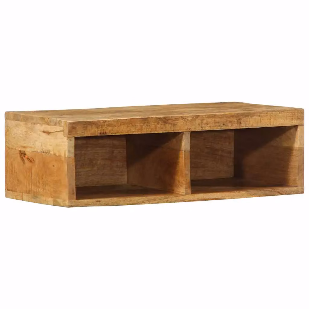Berkfield Home Wall-mounted Mango Wood TV Cabinet in Brown, W/D/H: 60 x 30 x 19 cm – 2