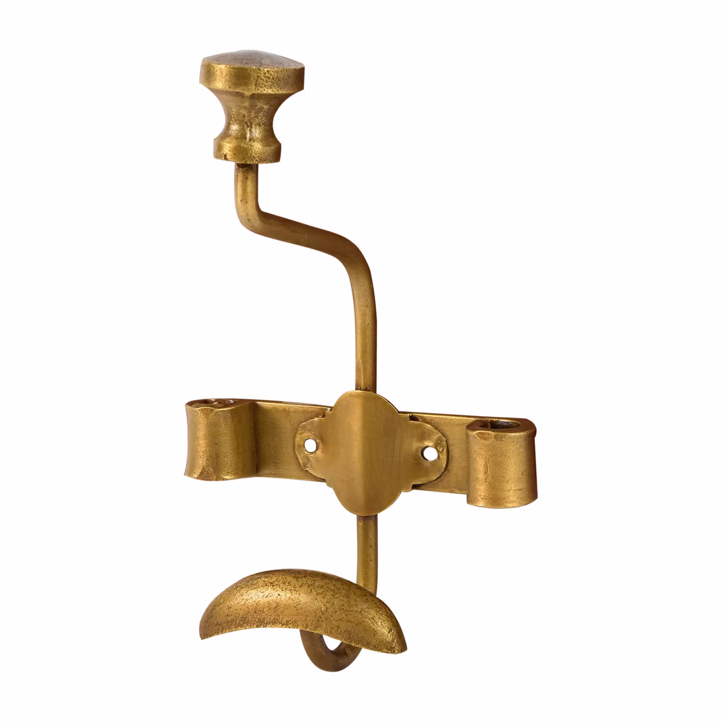 Dibor Duke Vintage Style Single Coat Holder Wall Hooks in Gold Metal – 2
