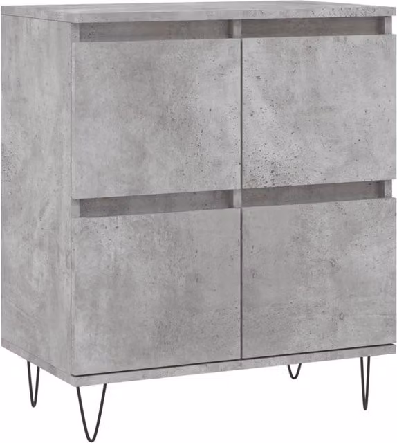 Berkfield Home Industrial Sideboard in Concrete Grey, W/D/H: 60 x 35 x 70 cm