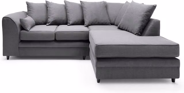 Abakus Direct Darcy Right-Hand Corner Sofa in Grey Fabric