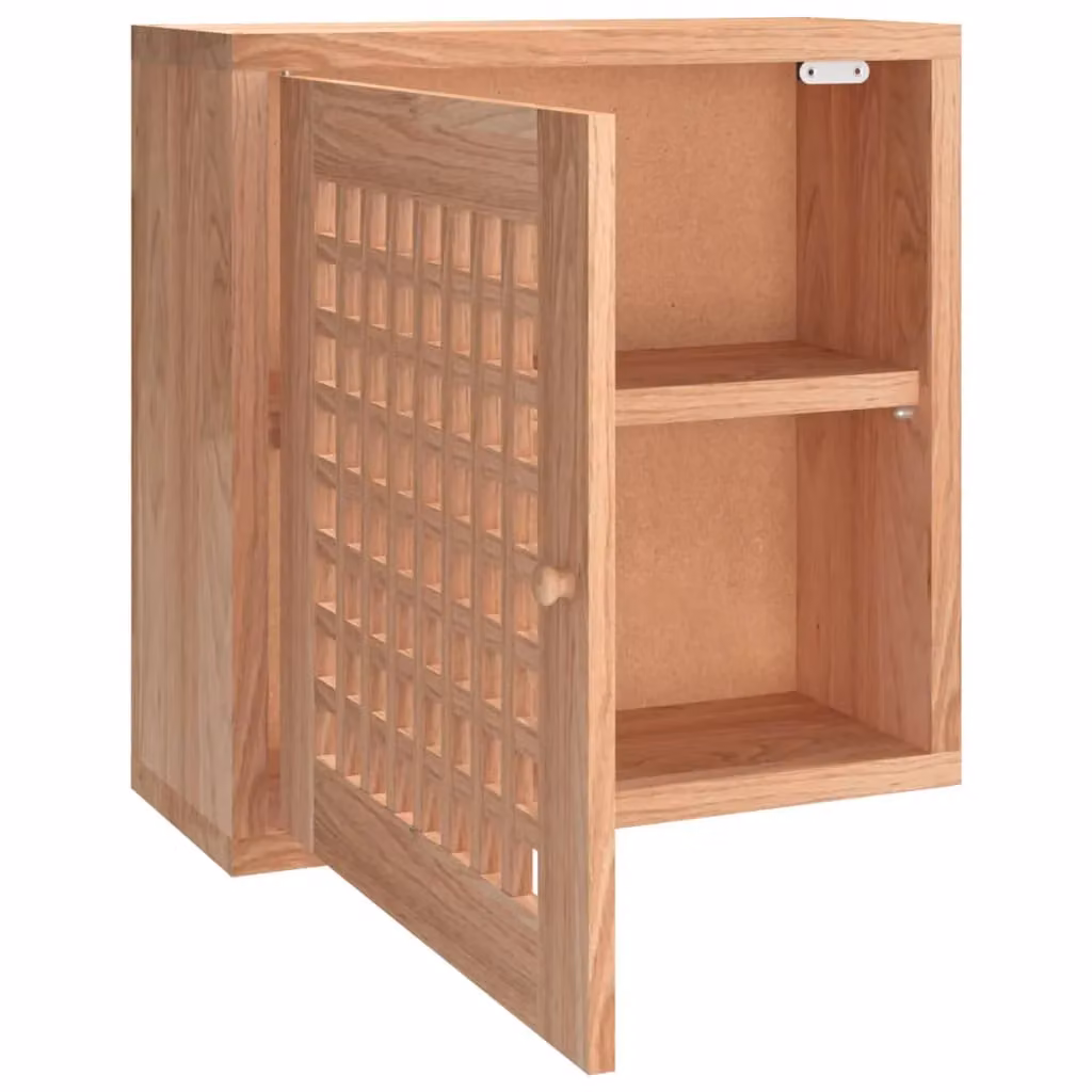 Berkfield Home Wall Mounted Walnut Wood Cabinet in Brown, W/D/H: 42 x 18 x 42 cm – 2