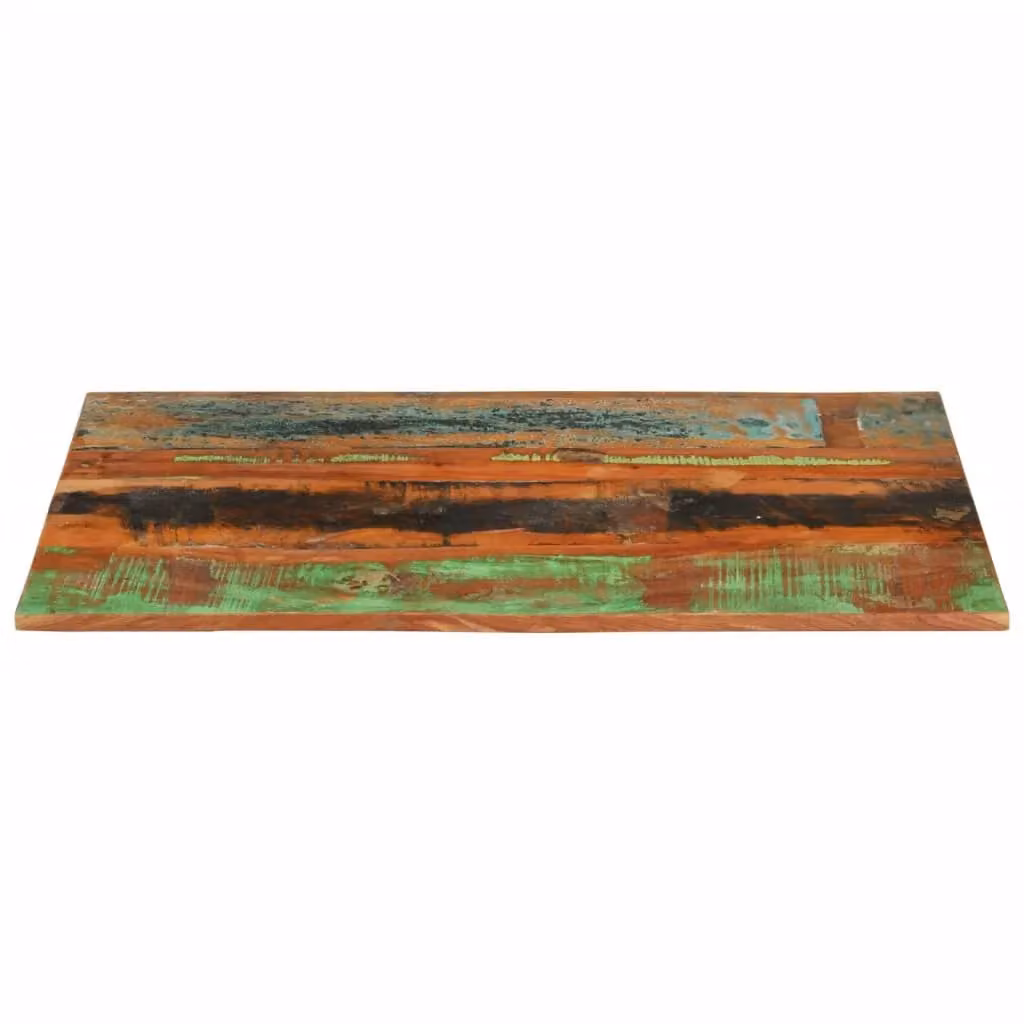 Berkfield Home Rectangular Table Top in Multicolour Solid Reclaimed Wood, W: 90 cm, D: 60 cm, H: 1.6 cm – 2